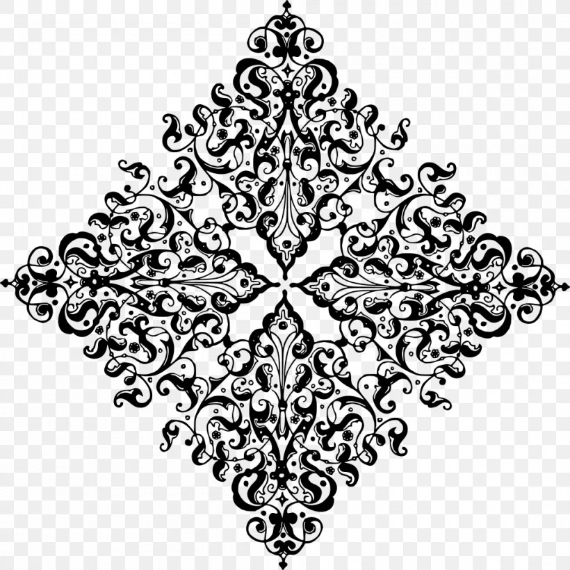 Ornament Drawing Pattern, PNG, 1000x1000px, Ornament, Arabesque, Black, Black And White, Color Download Free