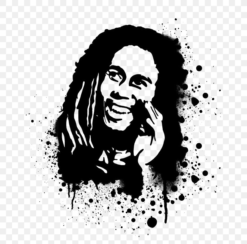 Bob Marley T-shirt Aerosol Paint Stencil, PNG, 736x812px, Watercolor, Cartoon, Flower, Frame, Heart Download Free