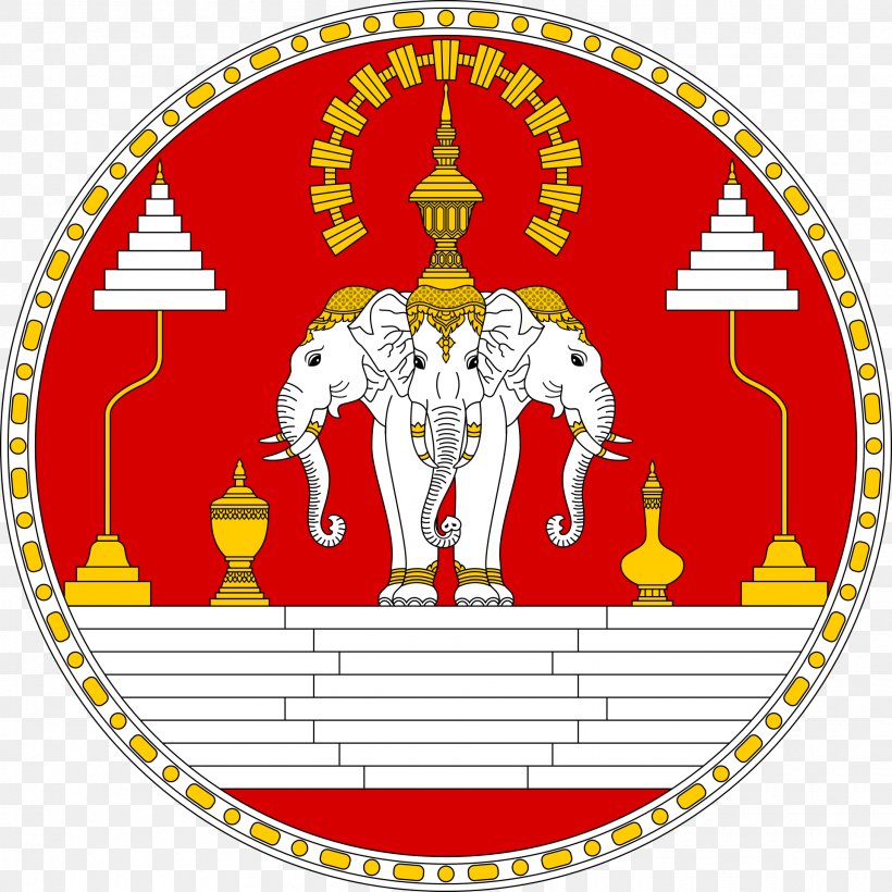 Kingdom Of Laos French Protectorate Of Laos Emblem Of Laos Flag Of Laos Coat Of Arms, PNG, 1920x1920px, Kingdom Of Laos, Area, Coat Of Arms, Crest, Emblem Of Laos Download Free