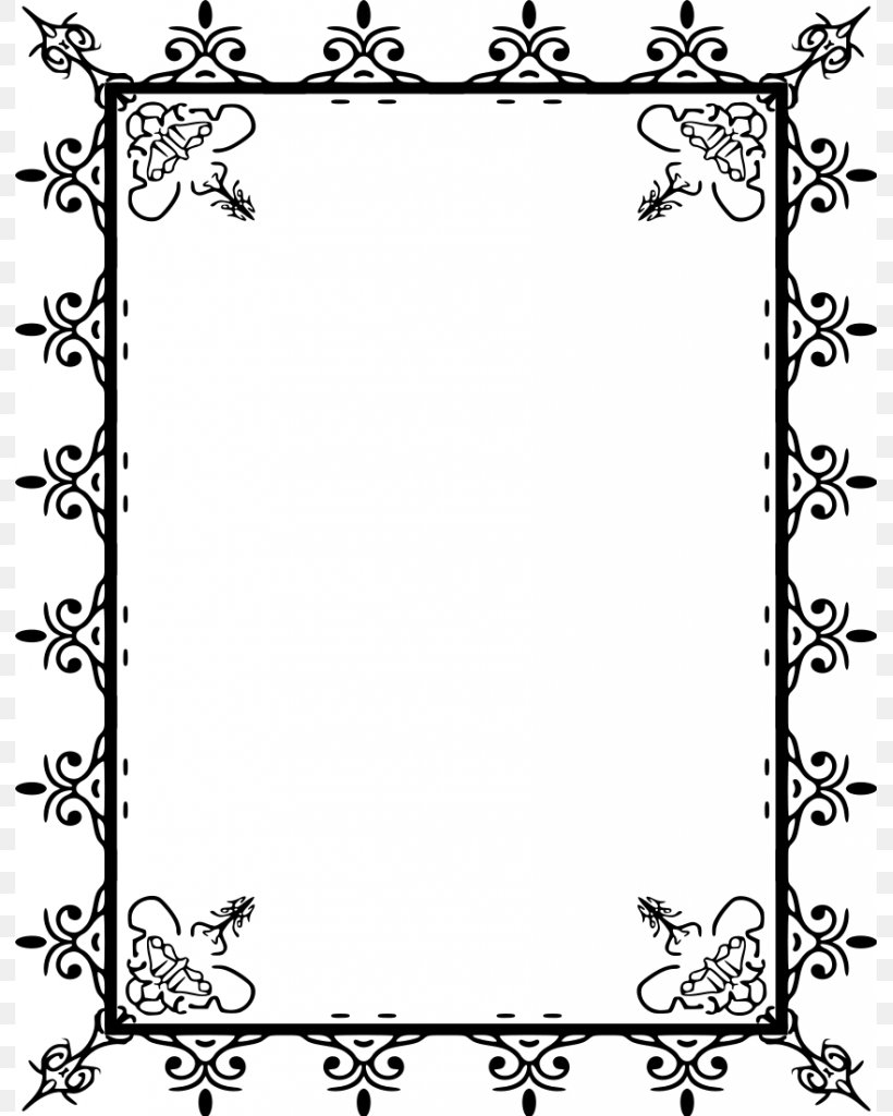 Picture Frame Free Content Clip Art, PNG, 791x1024px, Picture Frame, Area, Art, Black, Black And White Download Free