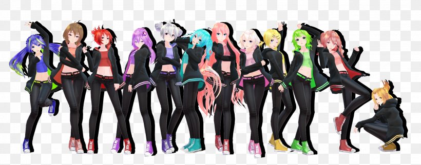 Vocaloid Hatsune Miku Megurine Luka DeviantArt MikuMikuDance, PNG, 2290x900px, Vocaloid, Art, Clothing, Costume Design, Crypton Future Media Download Free