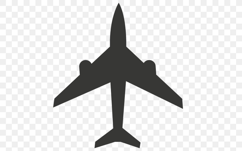 Airplane Aircraft Logo, PNG, 512x512px, Airplane, Air Travel, Aircraft, Aviation, Black And White Download Free