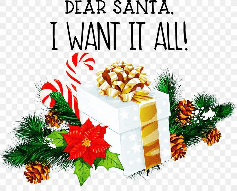 Dear Santa Christmas, PNG, 3000x2420px, Dear Santa, Cartoon, Christmas, Christmas And Holiday Season, Christmas Card Download Free