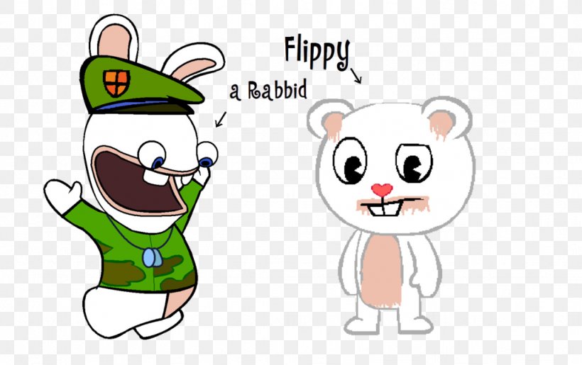 Flippy Bear Rabbids Land Rayman Legends Crossover, PNG, 1024x644px, Watercolor, Cartoon, Flower, Frame, Heart Download Free