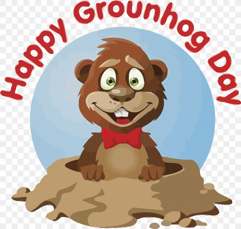 Groundhog Day Happy Groundhog Day Groundhog, PNG, 3000x2851px, Groundhog Day, Animation, Beaver, Brown Bear, Cartoon Download Free