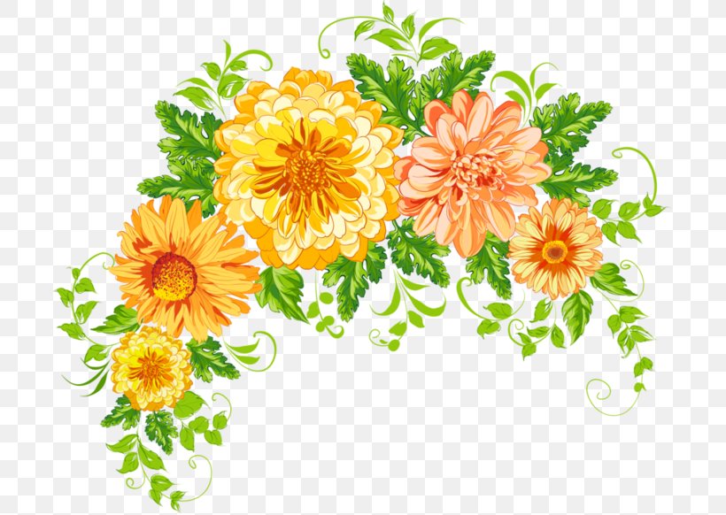 Flower Ornament Clip Art, PNG, 699x582px, Flower, Annual Plant, Calendula, Chrysanths, Cut Flowers Download Free