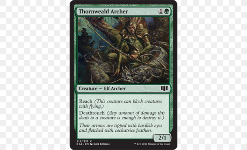 Magic: The Gathering Online Thornweald Archer Playing Card Collectible Card Game, PNG, 500x500px, Magic The Gathering, Card Game, Collectible Card Game, Commander 2014, Eternal Masters Download Free