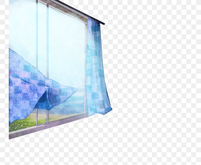 Window Curtain, PNG, 748x672px, Window, Bay Window, Blue, Curtain, Daylighting Download Free
