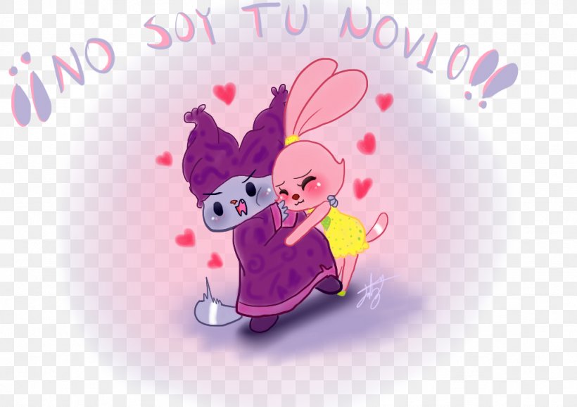 Desktop Wallpaper Cartoon Valentine's Day Pink M, PNG, 1024x722px, Watercolor, Cartoon, Flower, Frame, Heart Download Free