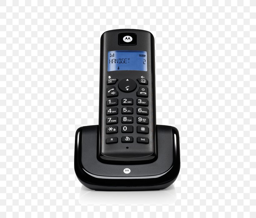 Digital Enhanced Cordless Telecommunications Cordless Telephone Motorola T202 Black Hardware/Electronic Motorola T212 Black Hardware/Electronic, PNG, 700x700px, Telephone, Answering Machine, Caller Id, Cellular Network, Cordless Telephone Download Free