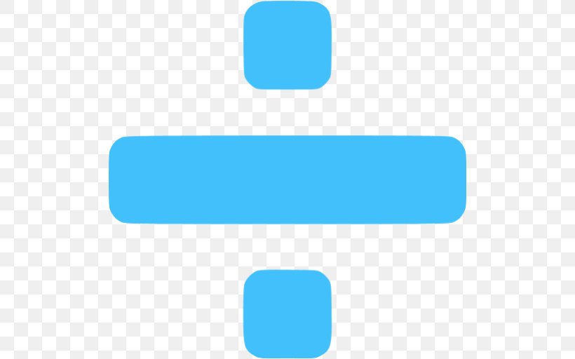 Division Obelus Mathematics Symbol, PNG, 512x512px, Division, Aqua, Area, Azure, Blue Download Free