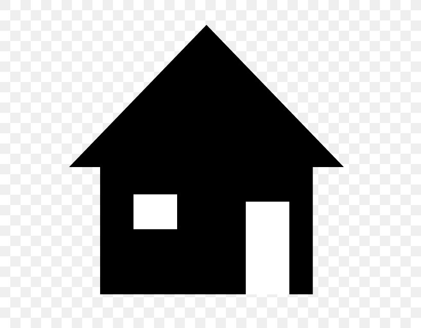 House Home Apartment Real Estate Cottage, PNG, 640x640px, House, Apartment, Area, Black, Black And White Download Free