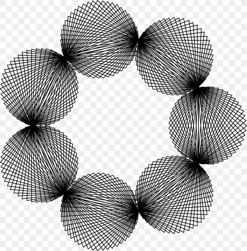 Spirograph Clip Art, PNG, 2361x2400px, Spirograph, Black And White, Epitrochoid, Hypotrochoid, Inkscape Download Free