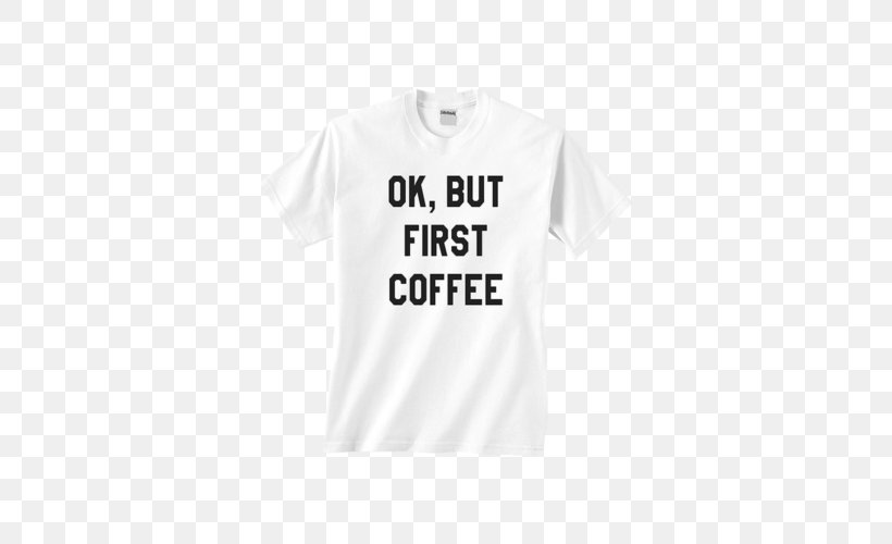 T-shirt Zazzat Coffee Logo Sleeve, PNG, 500x500px, Tshirt, Active Shirt, Apple Iphone 8, Black, Black And White Download Free
