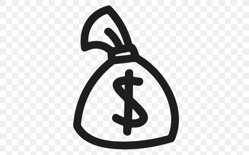 Money Bag Currency Symbol Finance, PNG, 512x512px, Money Bag, Area, Black And White, Commerce, Currency Download Free