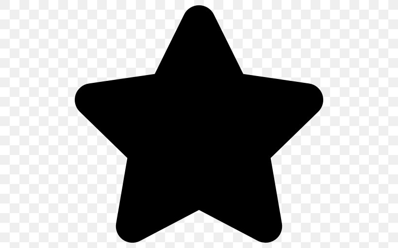 Five-pointed Star, PNG, 512x512px, Star, Black, Black And White, Fivepointed Star, Point Download Free