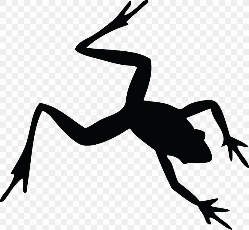 Frog Silhouette Clip Art, PNG, 4000x3693px, Frog, Arm, Artwork, Black, Black And White Download Free