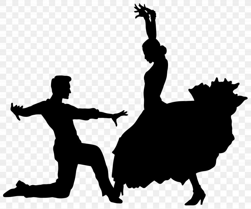 Flamenco Dance Silhouette Clip Art, PNG, 8000x6649px, El Jaleo, Art, Black And White, Dance, Drawing Download Free