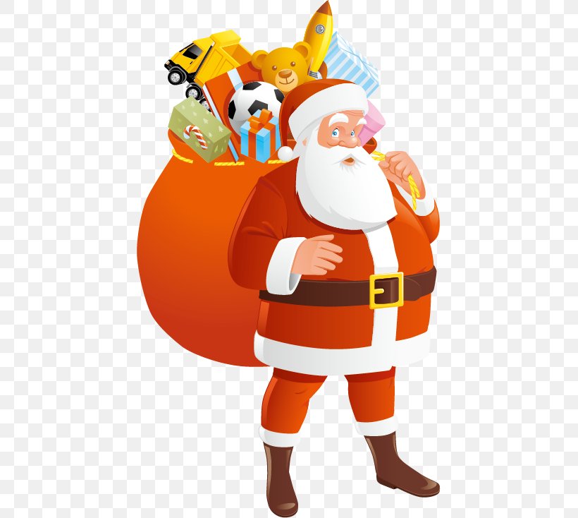Santa Claus Christmas Gift Illustration, PNG, 431x734px, Santa Claus, Art, Cartoon, Christmas, Christmas Ornament Download Free