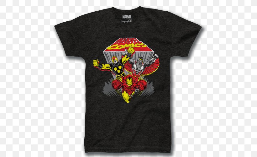T-shirt Iron Man Thanos Sam Wilson Doctor Strange, PNG, 500x500px, Tshirt, Active Shirt, Avengers Infinity War, Black, Brand Download Free