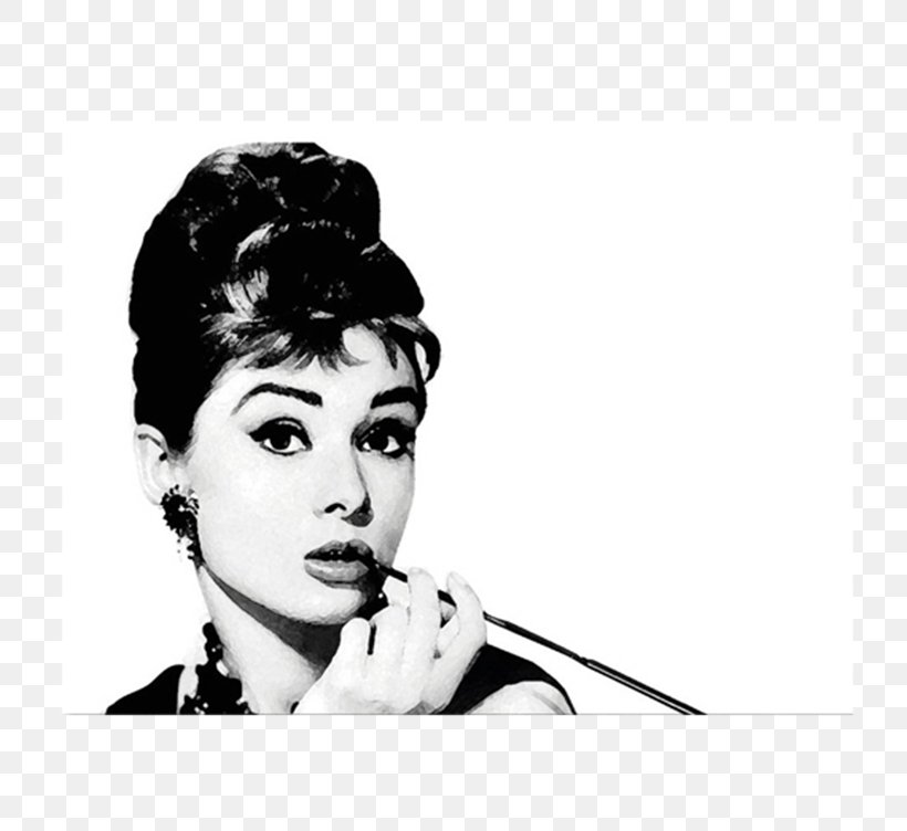 Audrey Hepburn Breakfast At Tiffany's Poster Black And White, PNG, 800x752px, Watercolor, Cartoon, Flower, Frame, Heart Download Free