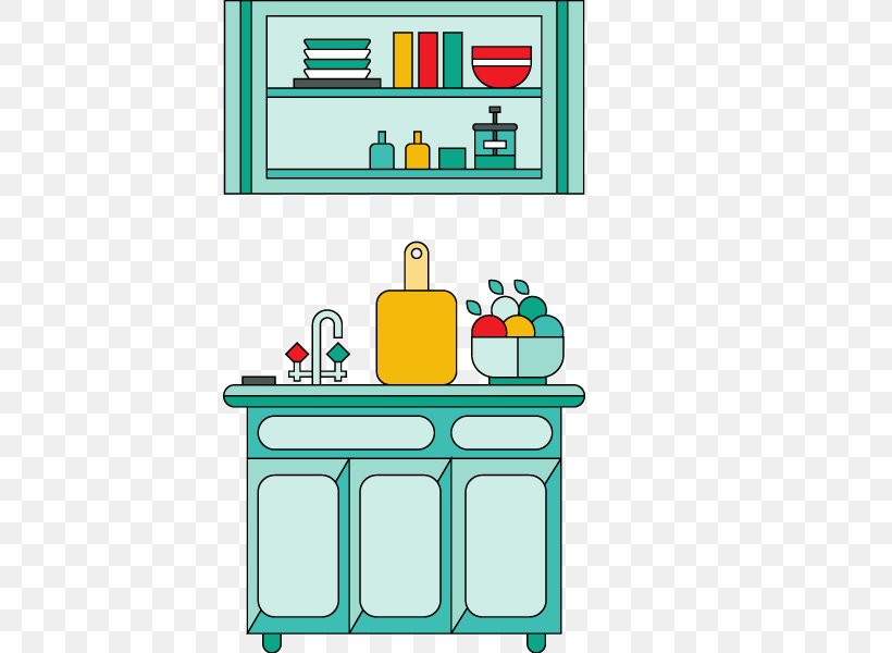 Kitchen Flat Design Illustration, PNG, 800x600px, Kitchen, Area, Flat Design, Kitchen Utensil, Kitchenware Download Free