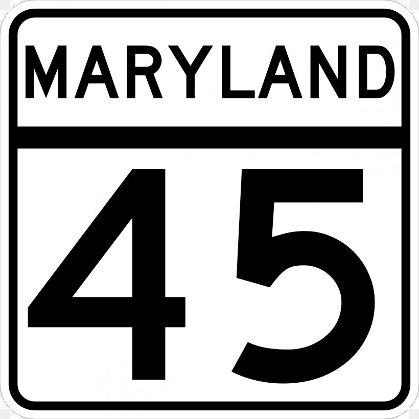 Maryland Route 45 Maryland Route 68 Road Maryland Route 137 Highway, PNG, 2400x2400px, Maryland Route 45, Area, Black And White, Brand, Highway Download Free