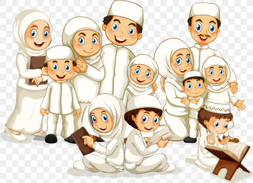 Muslim People, PNG, 3000x2172px, Muslim People, Cartoon, Child, Family Pictures, Happy Download Free