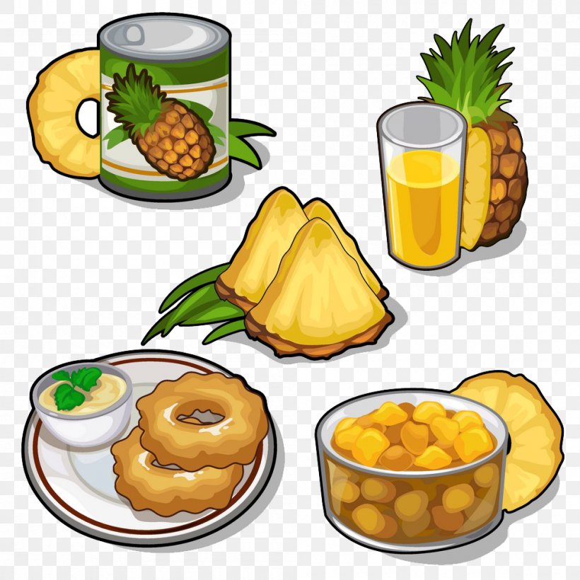 Pineapple Royalty-free Drink Clip Art, PNG, 1000x1000px, Pineapple, Ananas, Canning, Cuisine, Dessert Download Free