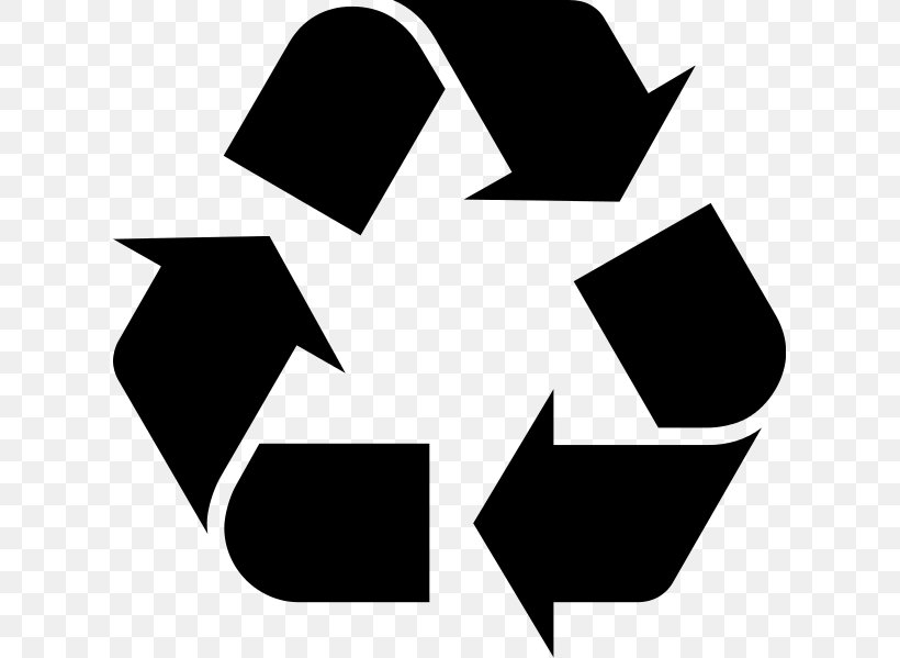 Recycling Symbol Sticker Clip Art, PNG, 613x599px, Recycling Symbol, Black, Black And White, Brand, Decal Download Free