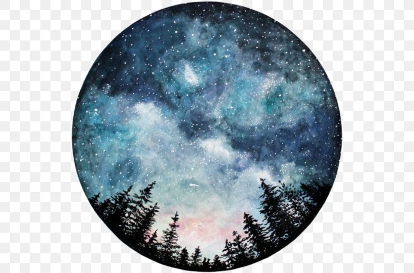 Watercolor Painting Art Drawing, PNG, 541x540px, Watercolor Painting, Art, Astronomical Object, Atmosphere, Canvas Download Free