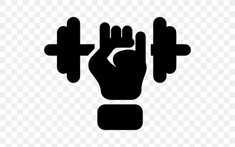 Fitness Centre Dumbbell Exercise Physical Fitness Weight Training, PNG, 512x512px, Fitness Centre, Barbell, Black And White, Bodybuilding, Brand Download Free
