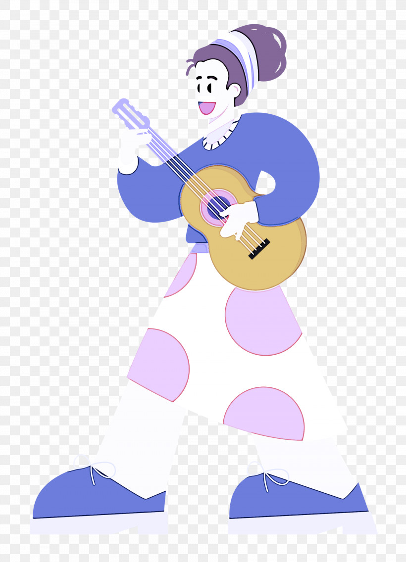 Playing The Guitar Music Guitar, PNG, 1804x2500px, Playing The Guitar, Behavior, Cartoon, Character, Geometry Download Free
