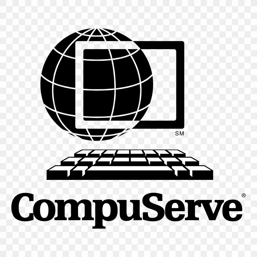 CompuServe Logo Internet World Wide Web AOL, PNG, 2400x2400px, Compuserve, Aol, Area, Black And White, Brand Download Free