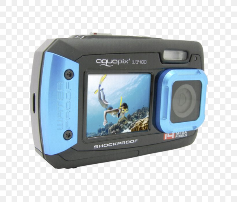 Easypix W1400 Active Blue MusicCassette Still Camera 14 Mp, PNG, 700x700px, 16 Mp, Camera, Active Pixel Sensor, Blue, Cameras Optics Download Free