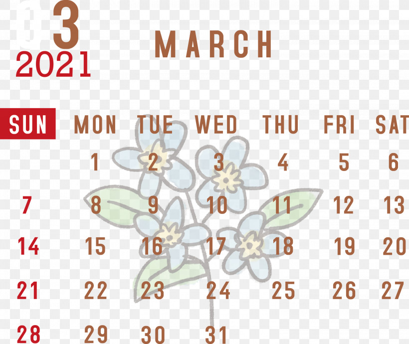 March 2021 Printable Calendar March 2021 Calendar 2021 Calendar, PNG, 3000x2525px, 2021 Calendar, March 2021 Printable Calendar, Biology, Diagram, Geometry Download Free