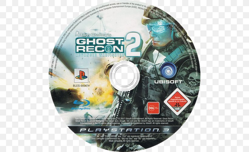 Tom Clancy's Ghost Recon Advanced Warfighter 2 PlayStation 3 Ubisoft Paris Xbox, PNG, 500x500px, Playstation 3, Compact Disc, Dvd, France, Ign Download Free