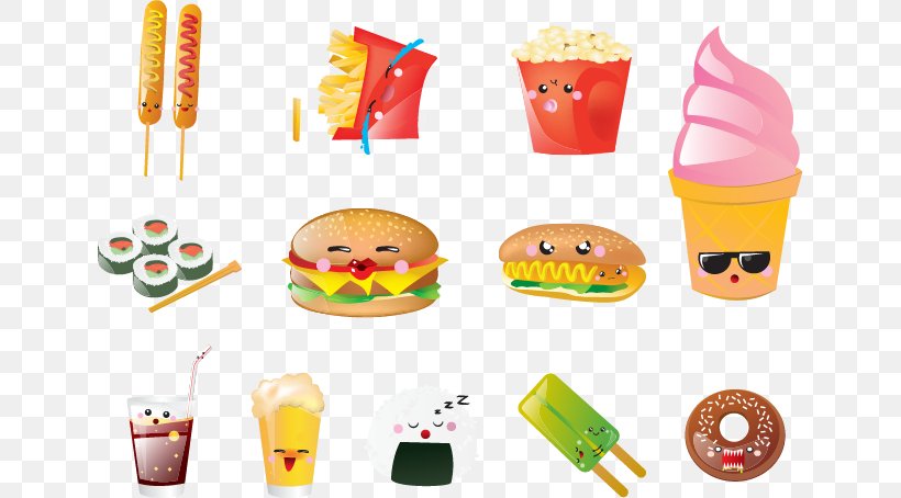 Hamburger Fast Food Cartoon, PNG, 643x454px, Hamburger, Cartoon, Cuisine, Dairy Product, Dessert Download Free
