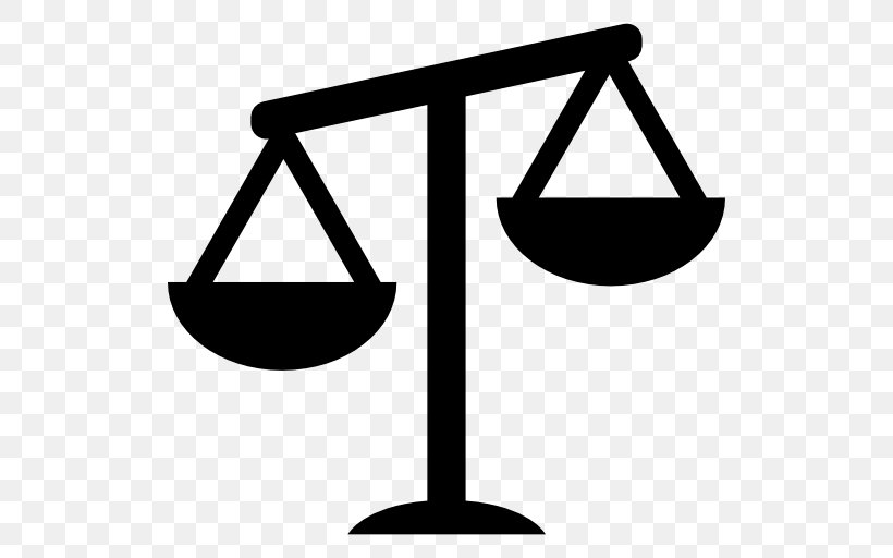 Measuring Scales Symbol Clip Art, PNG, 512x512px, Measuring Scales, Area, Black And White, Icon Design, Lady Justice Download Free