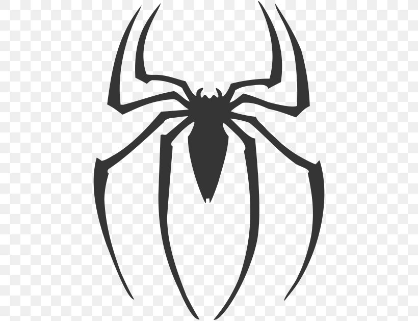 Spider-Man Logo Drawing Decal, PNG, 652x630px, Spiderman, Amazing Spiderman, Arachnid, Artwork, Black And White Download Free