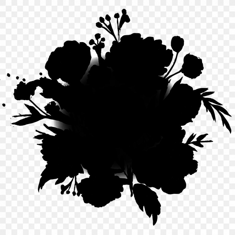 Flowering Plant Black & White, PNG, 1200x1200px, Flower, Art, Black M, Black White M, Blackandwhite Download Free