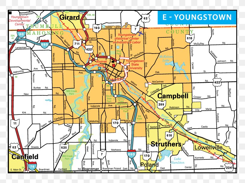 Lost Youngstown Vienna Center Map City, PNG, 792x612px, Youngstown, Area, Atlas, City, City Map Download Free