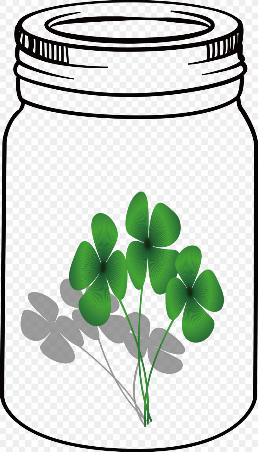 St Patricks Day Mason Jar, PNG, 1711x3000px, St Patricks Day, Biology, Green, Leaf, Mason Jar Download Free