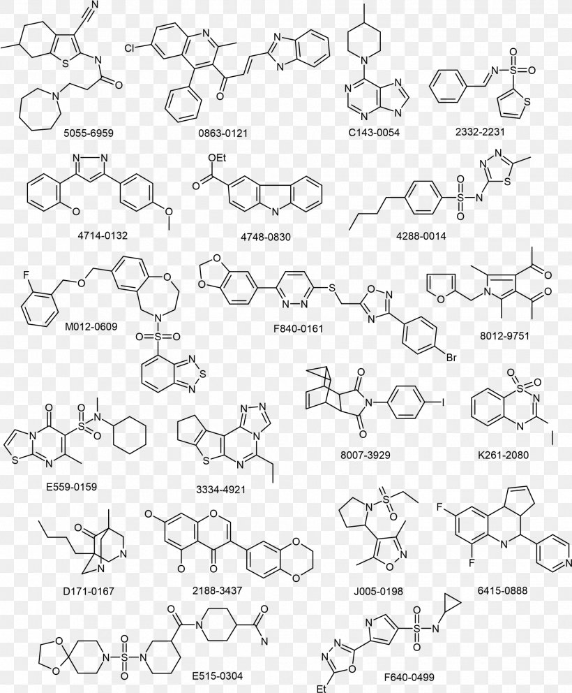 Chemical Library Small Molecule Chemical Compound, PNG, 1825x2209px, Chemical Library, Area, Black And White, Border, Chemical Compound Download Free