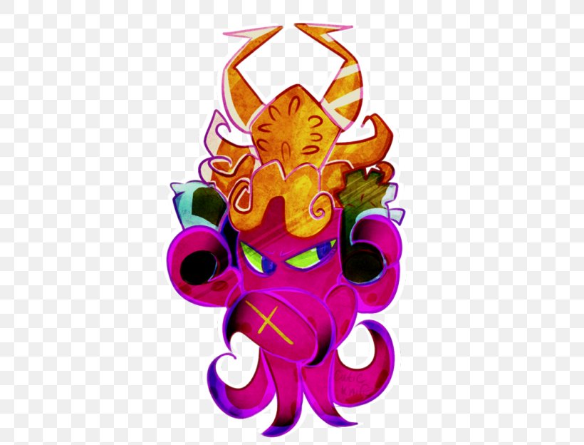 DJ Octavio Fan Art Character Octopus, PNG, 500x624px, Watercolor, Cartoon, Flower, Frame, Heart Download Free