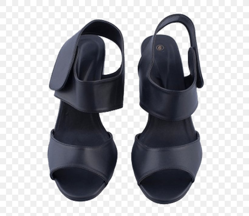 Sandal Peep-toe Shoe High-heeled Shoe Wedge, PNG, 570x710px, Sandal, Ballet Flat, Black, Clothing Accessories, Court Shoe Download Free