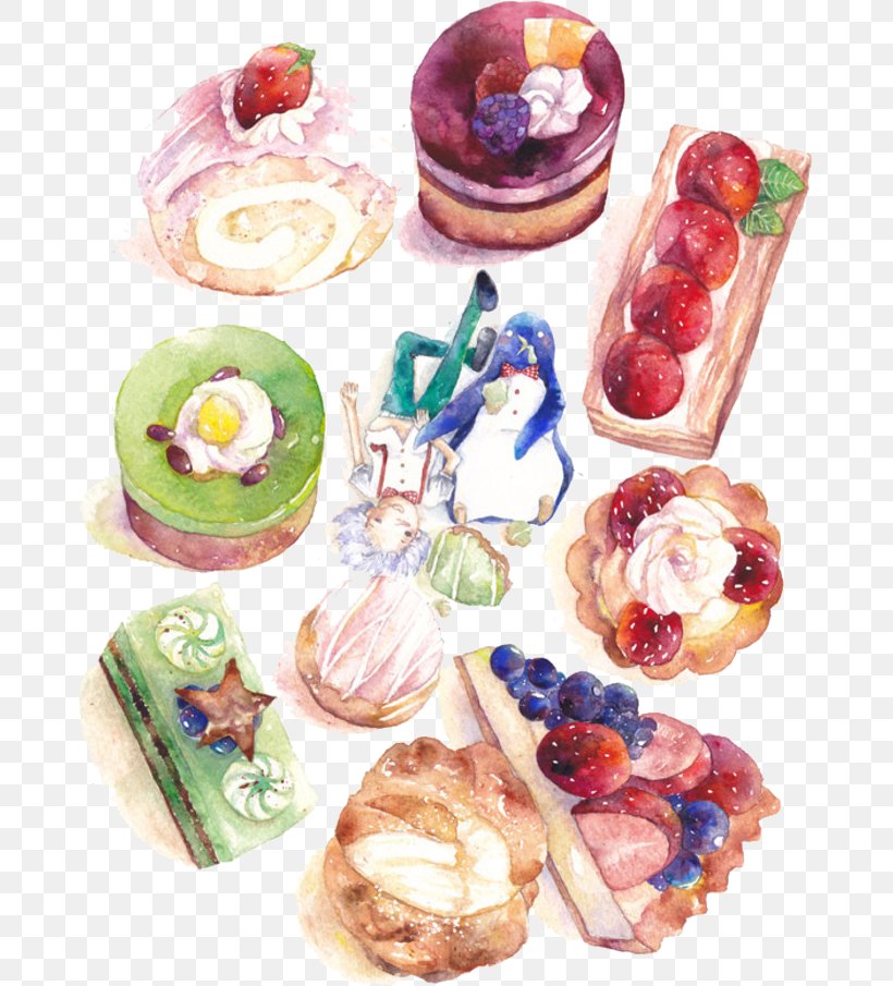 Drawing Watercolor Painting Food Illustration, PNG, 675x905px, Drawing, Art, Behance, Cake, Croquis Download Free
