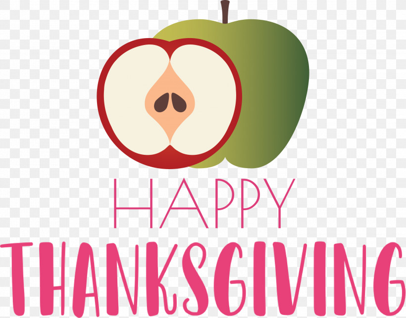 Happy Thanksgiving, PNG, 3000x2354px, Happy Thanksgiving, Apple, Fruit, Happiness, Logo Download Free