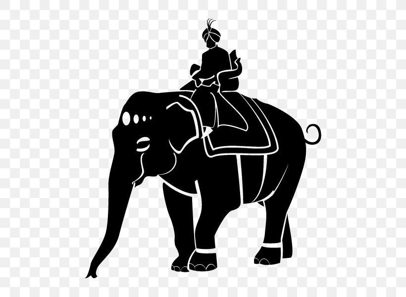 Asian Elephant Clip Art, PNG, 600x600px, Asian Elephant, African Elephant, Black, Black And White, Cattle Like Mammal Download Free