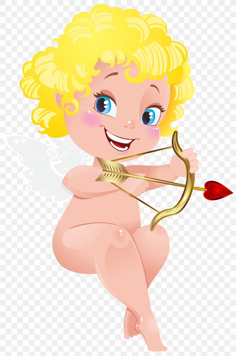 Cupid Valentine's Day Clip Art, PNG, 4103x6181px, Watercolor, Cartoon, Flower, Frame, Heart Download Free